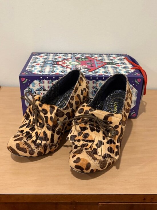 Irregular Choice Shoes - Irregular Choice Leopard Horse Hair Wedges